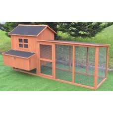 7.2' Chicken Coop Running Cage Backyard Poultry Hen House Bantam Extra Large