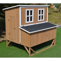 Omitree New Large Wood Chicken Coop Backyard Hen House 4-8 Chickens w 4 nesting box