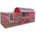 Large 102" Wood Chicken Coop Backyard Hen House Nesting Box & Run & Cleaning Tray New