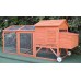 96" Wheel Wood Chicken Coop Backyard Hen House Nesting Box & Run New
