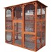 New Large Outdoor Weatherproof Multi Platforms Wooden Cat House Catio Indoor Feral Cat Shelter with Lounge Box Asphalt Roof