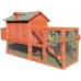 Omitree NEW 98" Wheel Solid Wood Chicken Coop Backyard Hen House 4-6 Chickens with Nesting Box