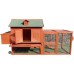 Omitree NEW 98" Wheel Solid Wood Chicken Coop Backyard Hen House 4-6 Chickens with Nesting Box