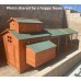 Omitree 10' ft Wood Chicken Coop Backyard Hen Run House Chicken 6 Nesting Box & Run