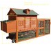 Omitree NEW 98" Wheel Solid Wood Chicken Coop Backyard Hen House 4-6 Chickens with Nesting Box