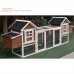 Omitree NEW 123" Large Solid Wood Chicken Coop Backyard Hen House 4-6 Chickens with 4 Nesting Boxes