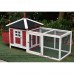 77" Wood Chicken Coop Backyard Hen House 2-4 Chickens with 2 Nesting Boxes New
