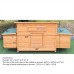 Omitree New 69" Wood Hen Chicken Duck poultry Hutch House Coop Cage with 4 nesting boxes