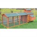 Omitree 10' ft Wood Chicken Coop Backyard Hen Run House Chicken 6 Nesting Box & Run