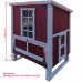 Omitree Deluxe Sturdy Wood Frame Plywood Chicken Coop Backyard Hen House 4-6 Chickens with 3 Nesting Box