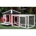 77" Wood Chicken Coop Backyard Hen House 2-4 Chickens with 2 Nesting Boxes New