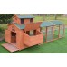 Omitree 10' ft Wood Chicken Coop Backyard Hen Run House Chicken 6 Nesting Box & Run