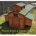 Omitree 10' ft Wood Chicken Coop Backyard Hen Run House Chicken 6 Nesting Box & Run