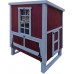 Omitree Deluxe Sturdy Wood Frame Plywood Chicken Coop Backyard Hen House 4-6 Chickens with 3 Nesting Box