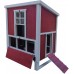 Omitree Deluxe Sturdy Wood Frame Plywood Chicken Coop Backyard Hen House 4-6 Chickens with 3 Nesting Box