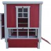 Omitree Deluxe Sturdy Wood Frame Plywood Chicken Coop Backyard Hen House 4-6 Chickens with 3 Nesting Box