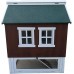 Omitree Deluxe Sturdy Wood Frame Plywood Chicken Coop Backyard Hen House 2 Nesting Box