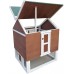 Omitree Deluxe Sturdy Wood Frame Plywood Chicken Coop Backyard Hen House 2 Nesting Box