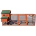 Omitree 122" Deluxe Large Wood Chicken Coop Backyard Hen House with 4 Nesting Box Outdoor Run
