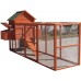 Omitree 122" Deluxe Large Wood Chicken Coop Backyard Hen House with 4 Nesting Box Outdoor Run