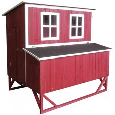 Omitree Large Wood Backyard Chicken Coop Hen House 4-8 Chickens w 4 Nesting Box New