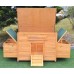 Omitree New 69" Wood Hen Chicken Duck poultry Hutch House Coop Cage with 4 nesting boxes